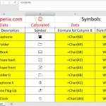 Wingdings Symbols on Excel