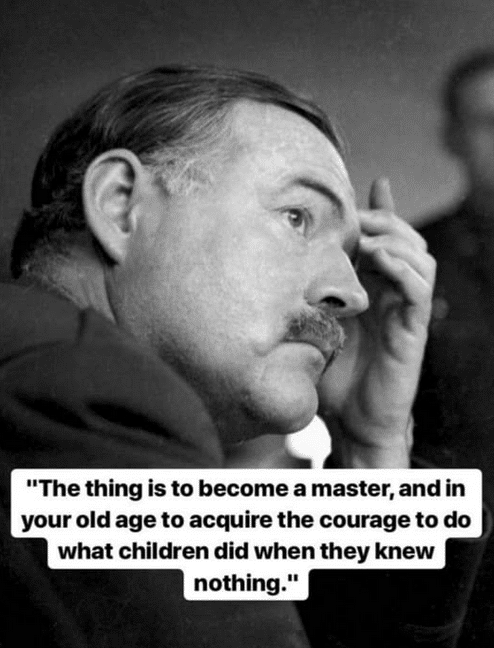 The thing is to become a master