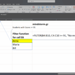 Filter function