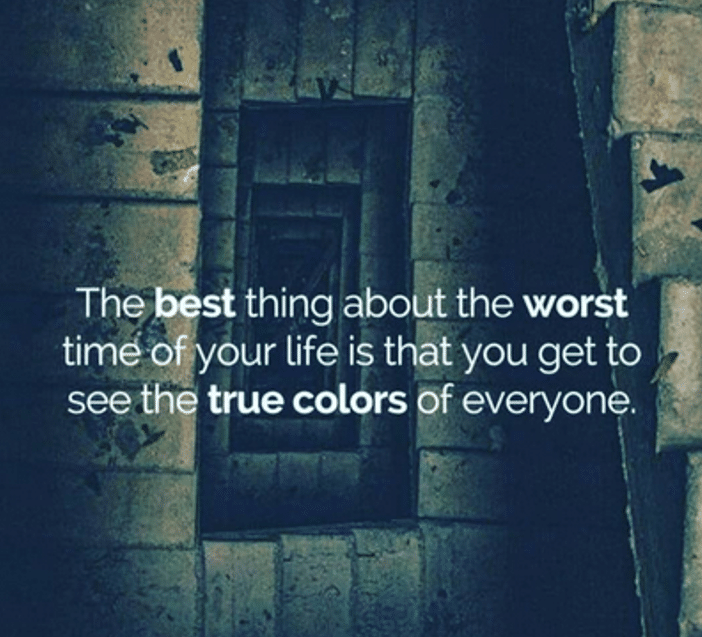 The best thing about the worst time
