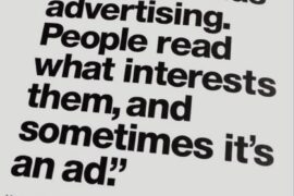 Nobody reads advertising