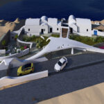 Architectural design of a hotel’s outdoor area