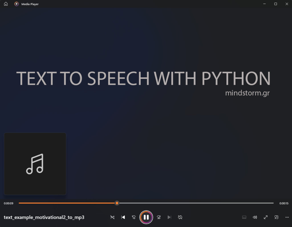 Text to Speech with Python
