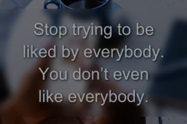 MINDSTORM cover: a blurred photo of hands on a table with a coffee cup, overlaid with the quote, “Stop trying to be liked by everybody. You don’t even like everybody.”