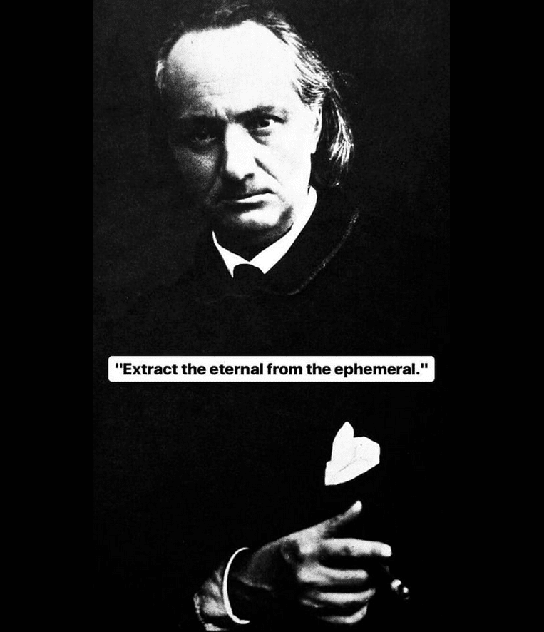 Extract the eternal from the ephemeral.