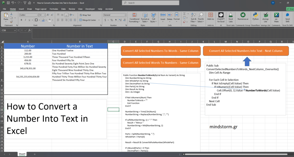 How to Convert a Number Into Text