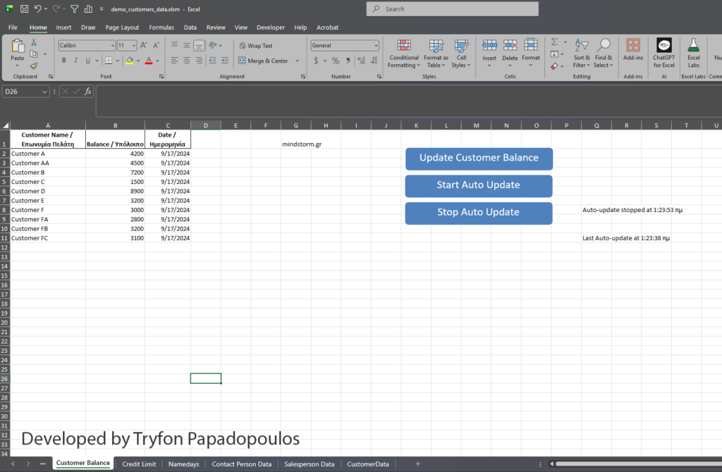 Demo Customers Data