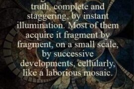 Anaïs Nin quote about truth arriving in fragmentary, incremental illumination, on a dark, abstract background.