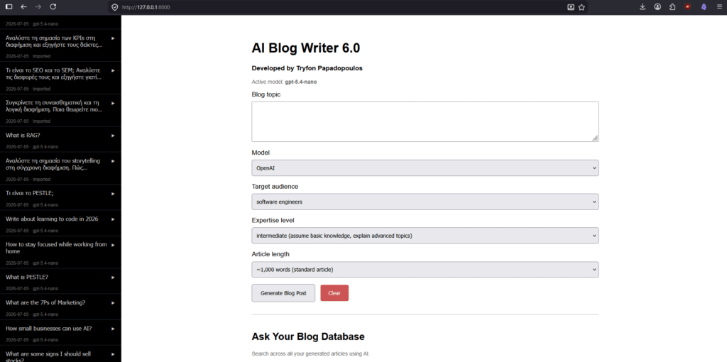 AI Blog Writer 6.0