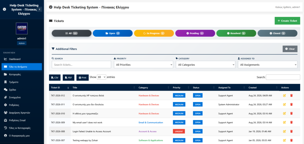 Help Desk Ticketing System